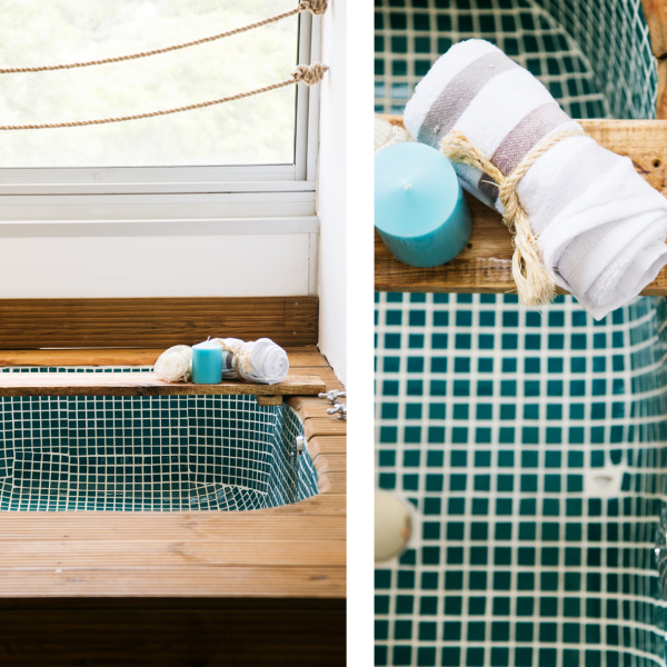 Boho bathtub